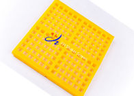 επιτροπές οθόνης μεταλλείας δόνησης οθόνης πλέγματος πολυουρεθάνιου 300x1000mm σε κίτρινο